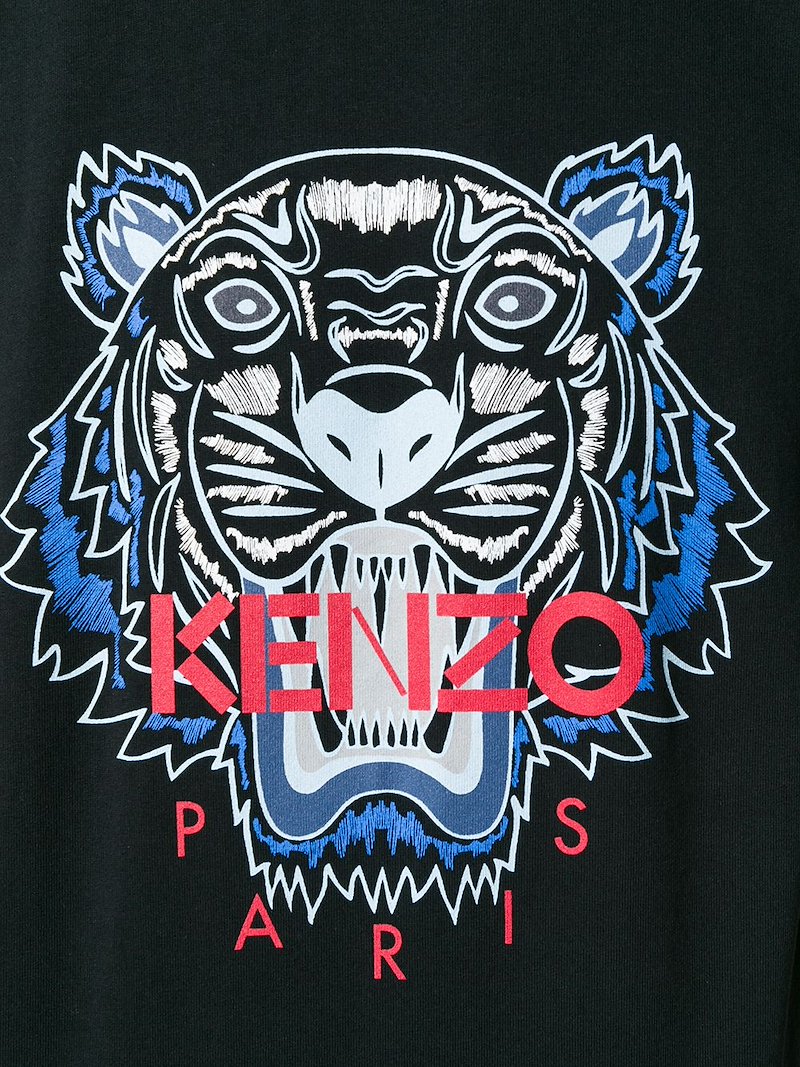 Kenzo Tiger Print T Shirt Black Modes