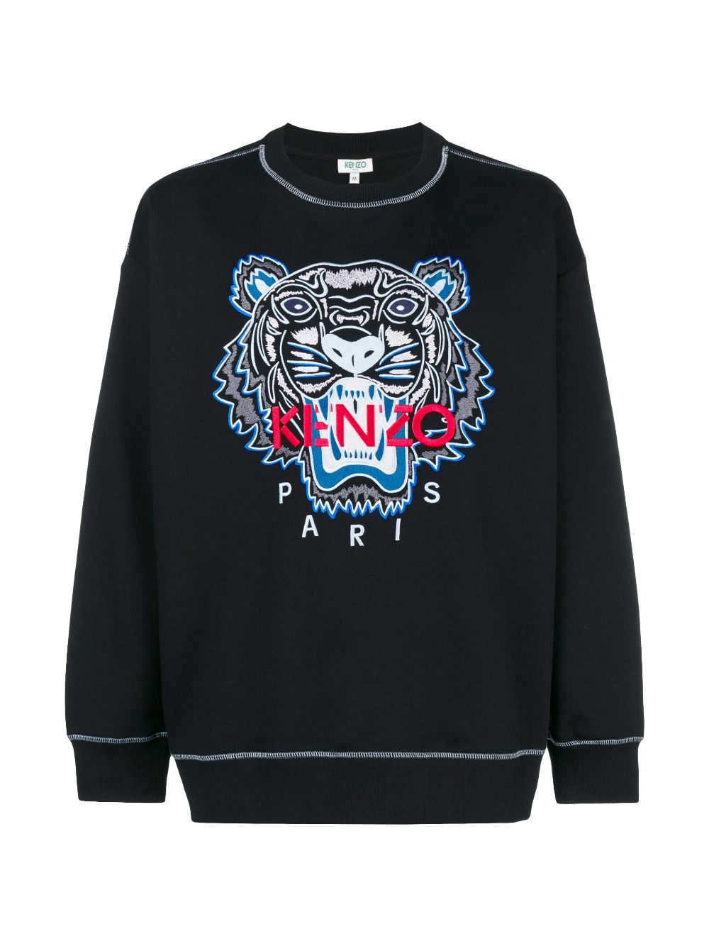 Brand New Kenzo Tiger Embroidery Sweatshirt, Size Small, Black