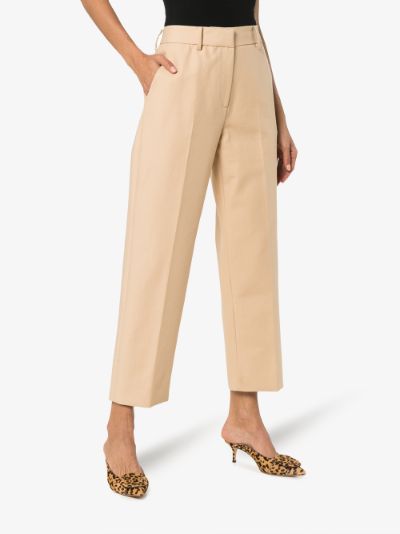 tailored cotton trousers