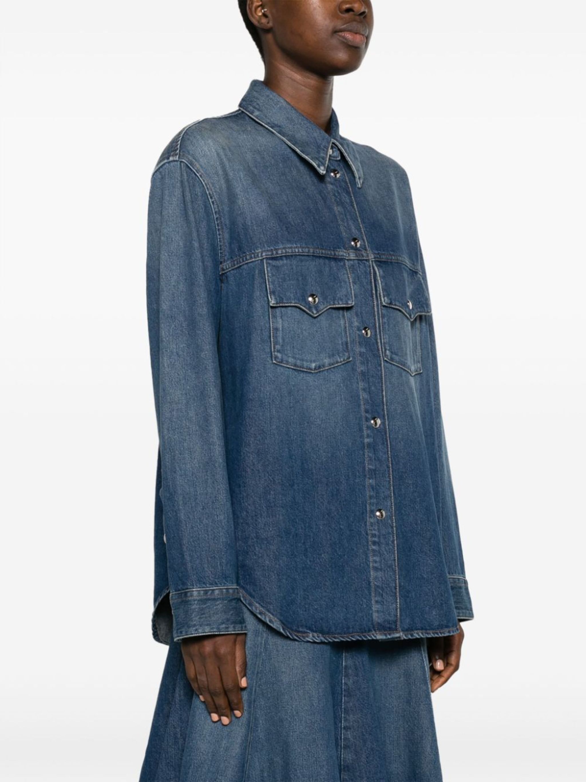 KHAITE The Jinn denim shirt | Eraldo.com US