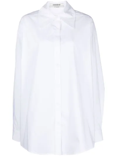 poplin-texture cotton shirt | Kimhekim | Eraldo.com