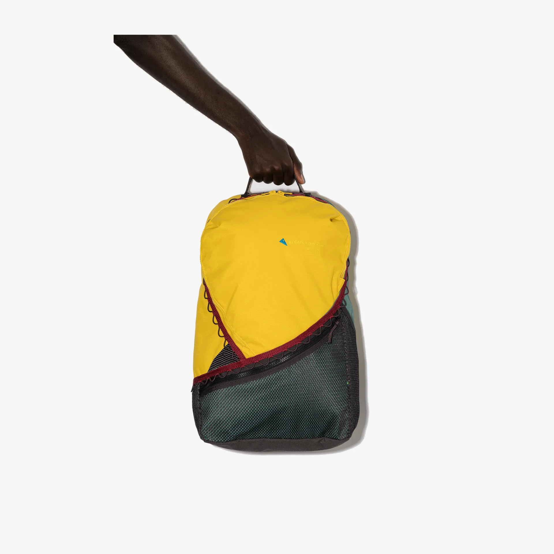 yellow hiking backpack