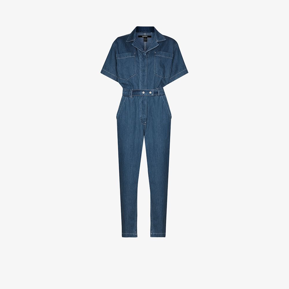 denim button up jumpsuit