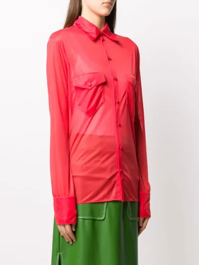 sheer long sleeve undershirt