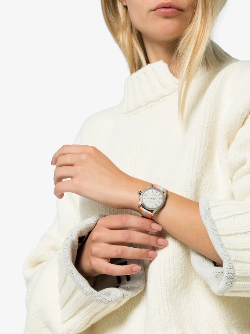 La Californienne Blanc Pink Palm Beach Rolex Oyster Perpetual Date La Californienne Blanc Pink Palm Beach Rolex Oyster Perpetual Date Watch 34mm Browns