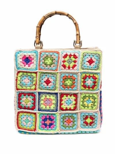 crochet-panel tote bag | la milanesa | Eraldo.com