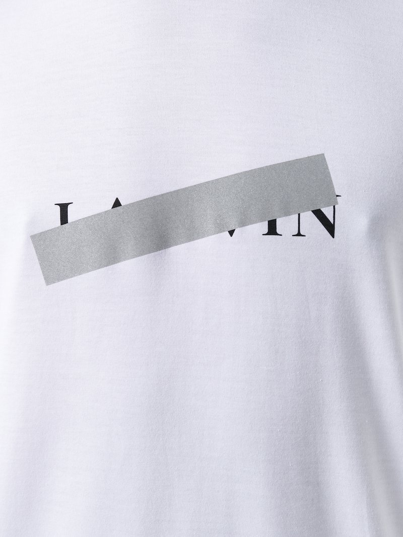 Lanvin Censored Logo T Shirt White Modes