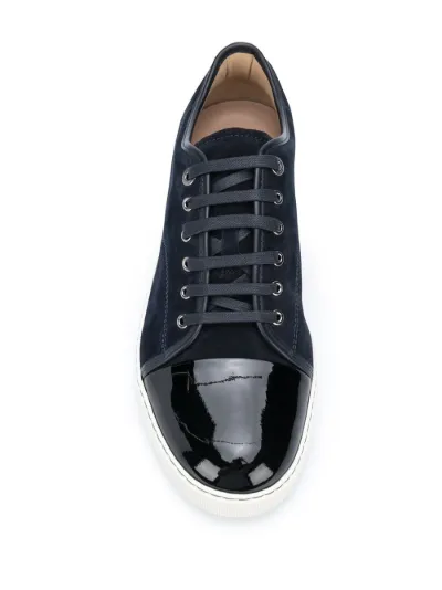 Lanvin patent best sale toe trainers