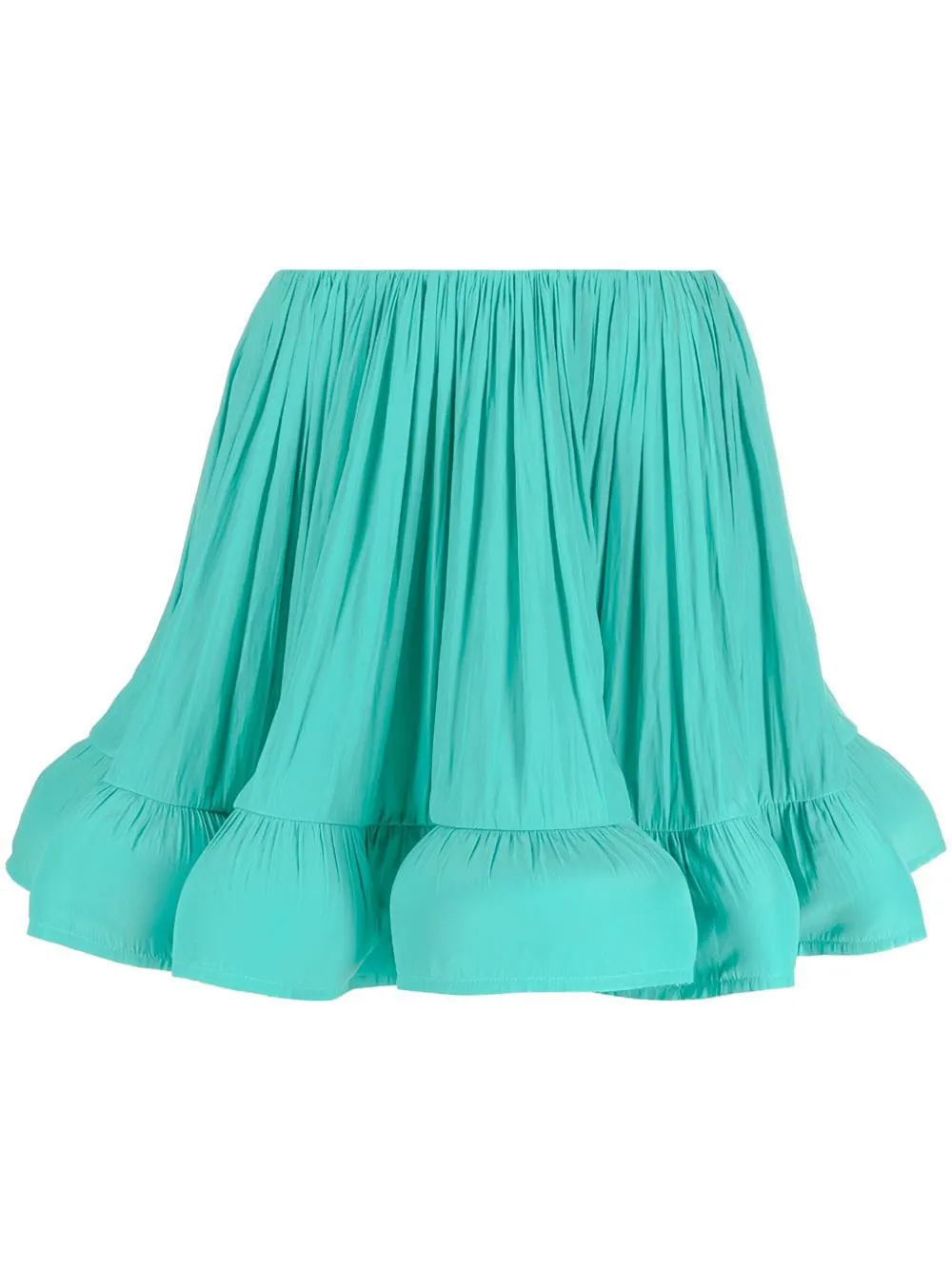 Flared ruffle mini skirt best sale