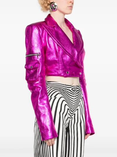 Cropped metallic jacket hotsell