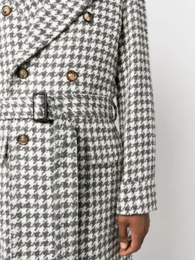 Houndstooth double breasted on sale coat