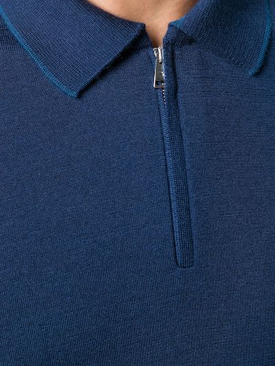 zip through polo shirt