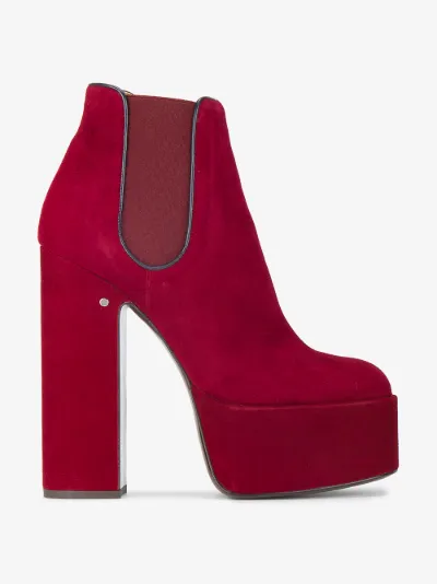 platform chelsea boots suede