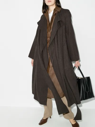 wrap around wool coat