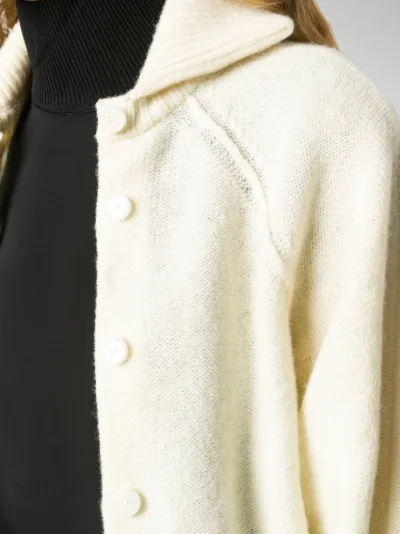 high collar cardigan