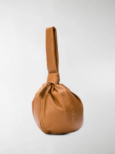 brown round purse