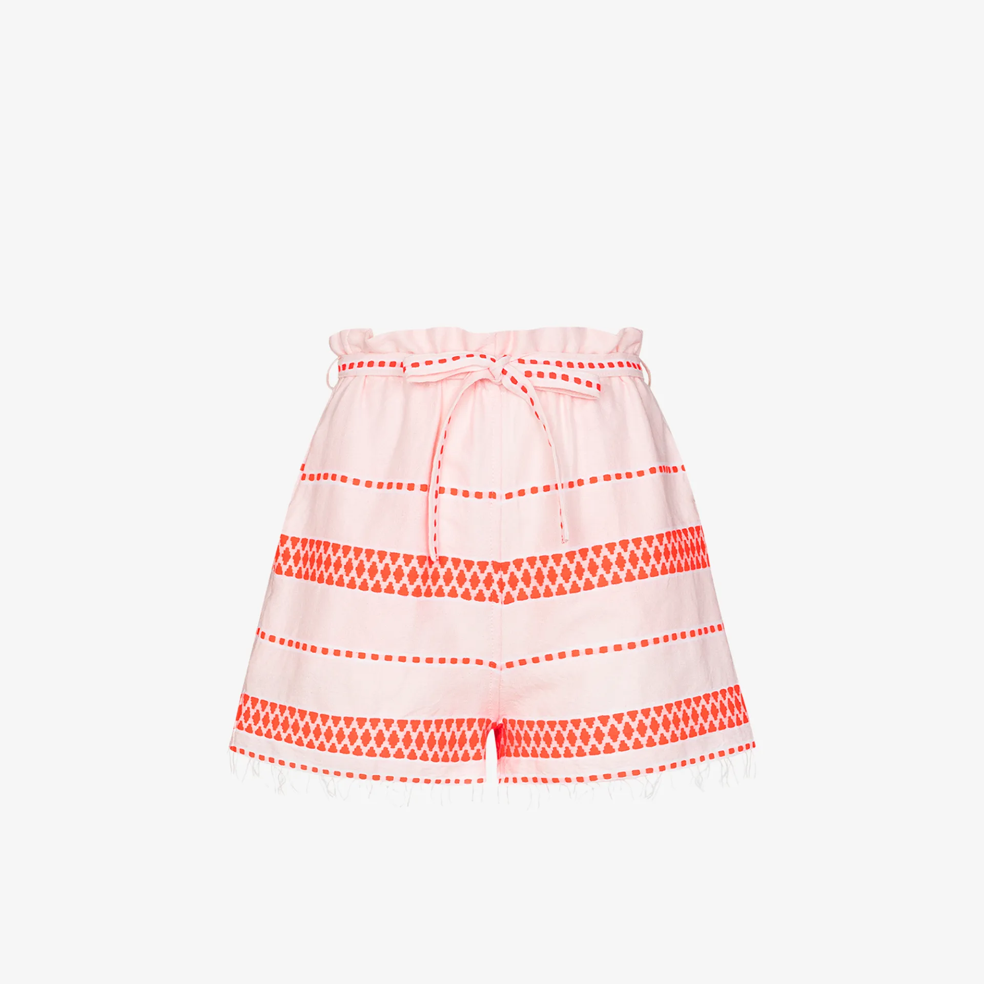 tie waist striped shorts