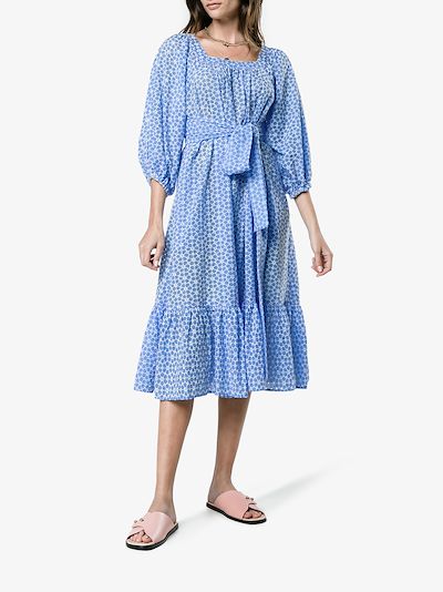 laure cornflower daisy eyelet dress展示图