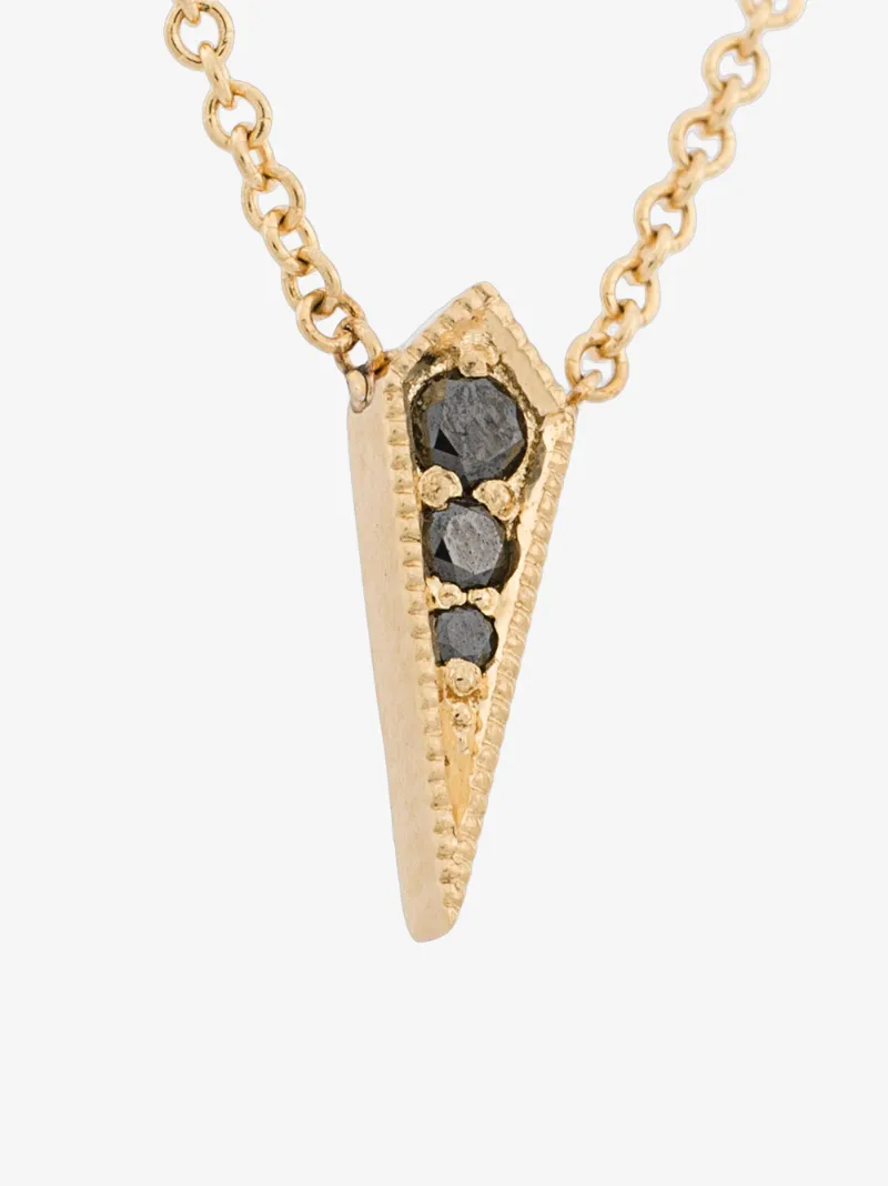 Lizzie Mandler Fine Jewelry 18kt Gold And Black Diamond Single Lizzie Mandler Fine Jewelry 18kt Gold And Black Diamond Single Kite Necklace