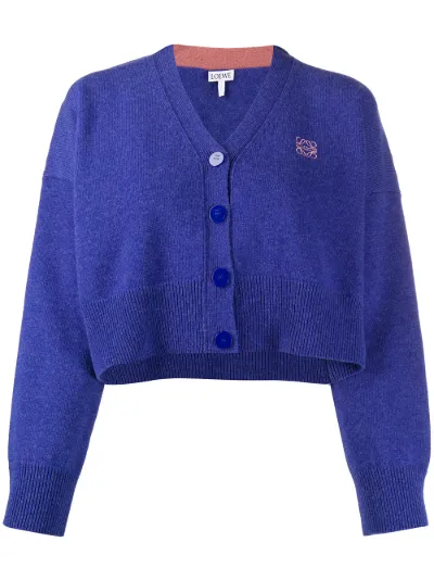 embroidered cropped cardigan