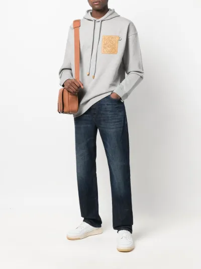 Anagram logo-patch relaxed hoodie | LOEWE | Eraldo.com