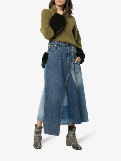 loewe denim skirt