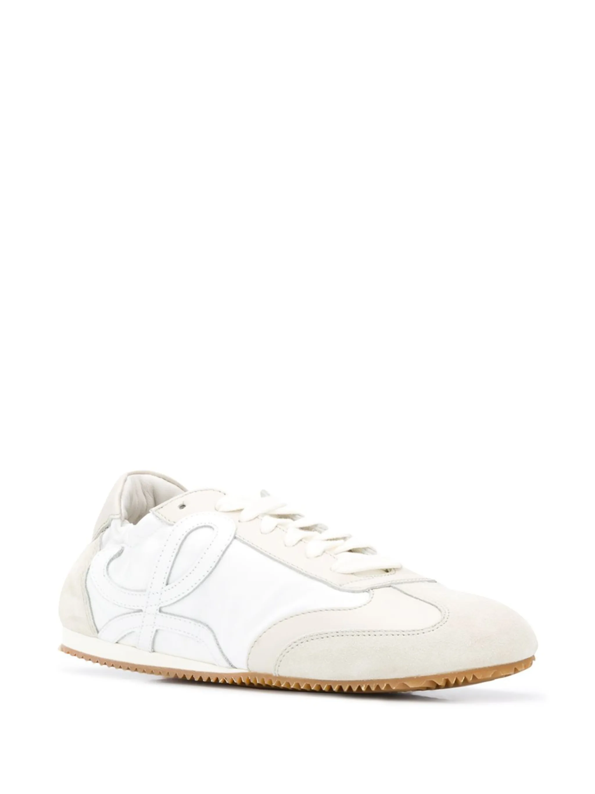 loewe beige & navy ballet runner sneakers