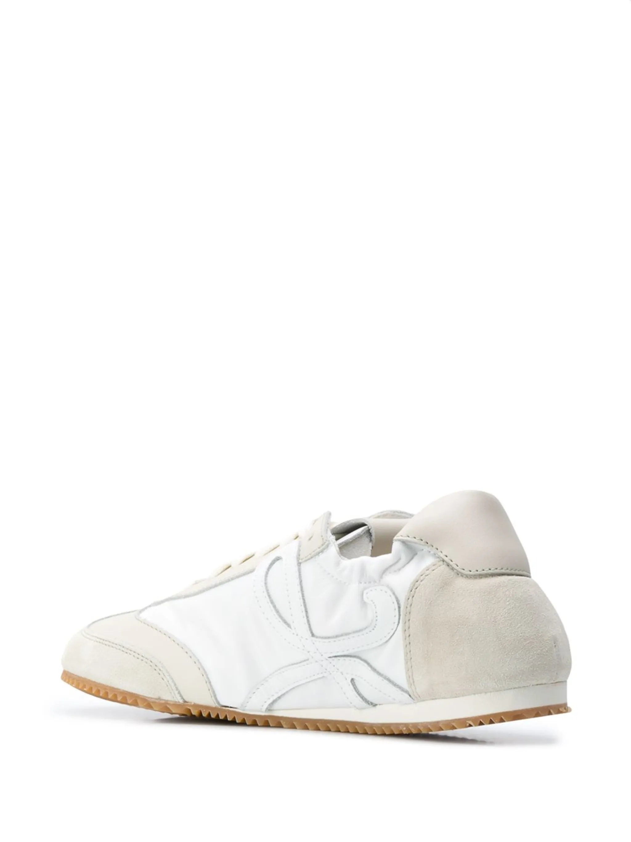 loewe beige & navy ballet runner sneakers