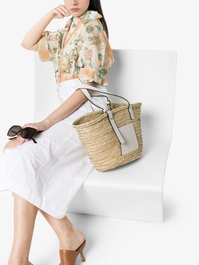 loewe raffia basket bag