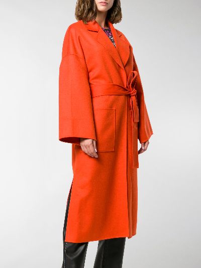 orange belted coat