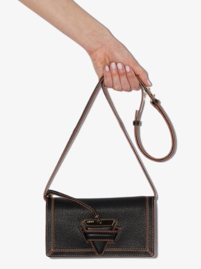 black soft leather shoulder bag