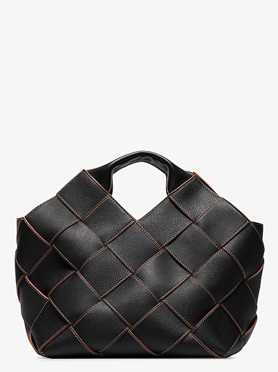 basket weave leather bag