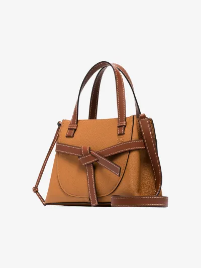 mini leather tote bag