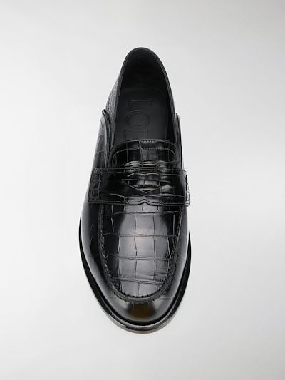 loewe croc loafers