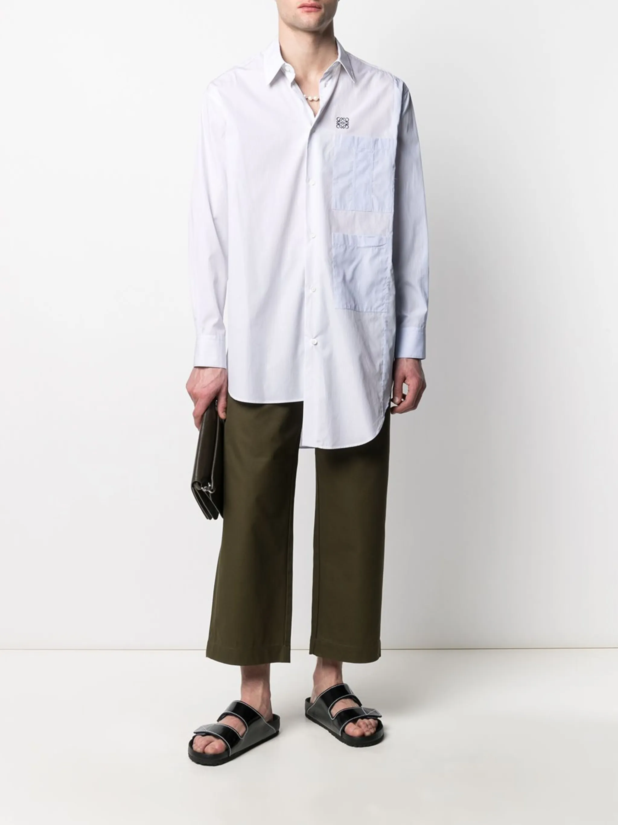 LOEWE embroidered-logo asymmetric shirt | Eraldo.com HR 