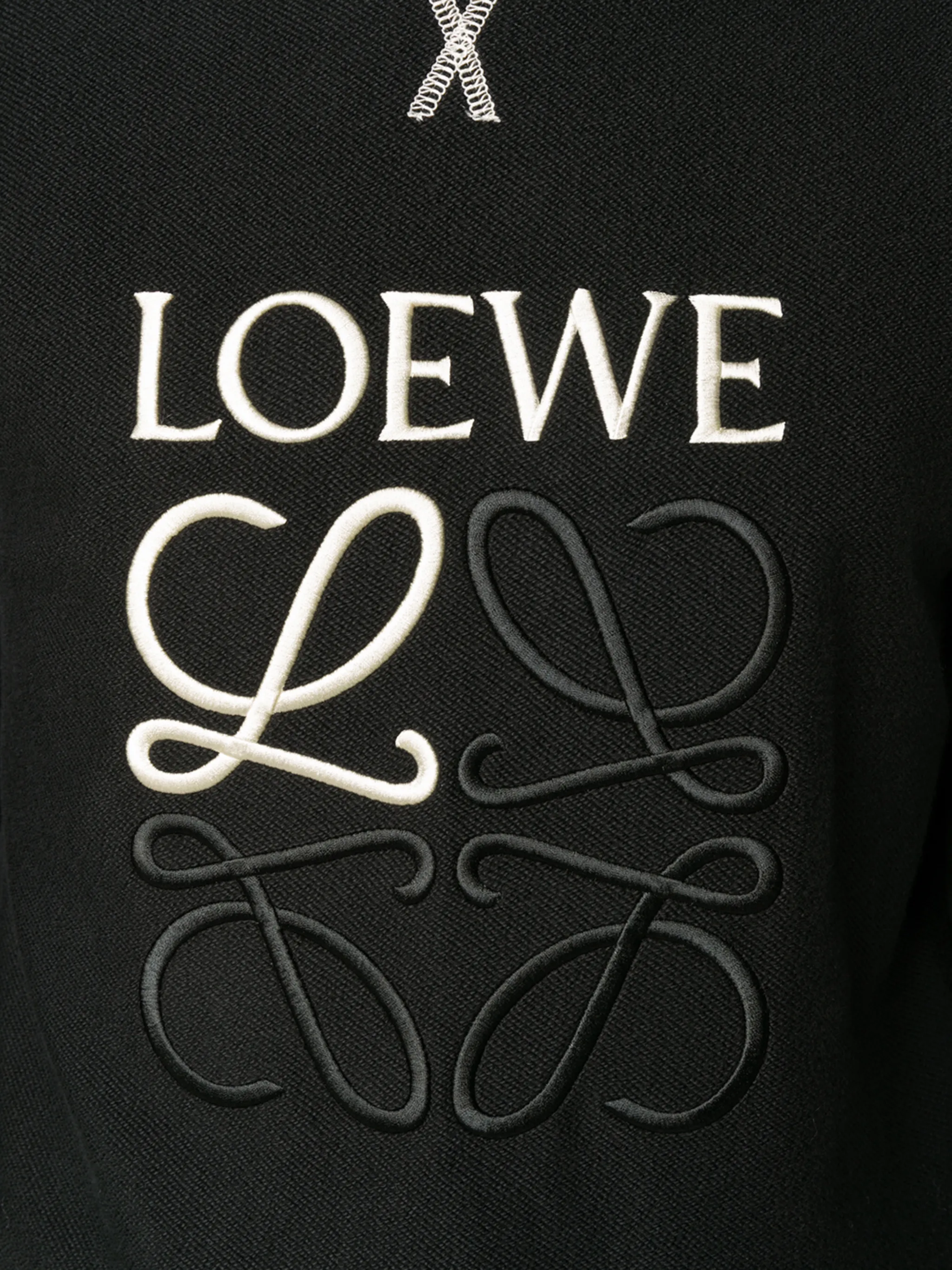 LOEWE Anagram Embroidered Sweatshirt Black Men's - US