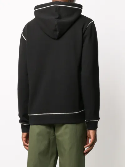 contrast stitch hoodie