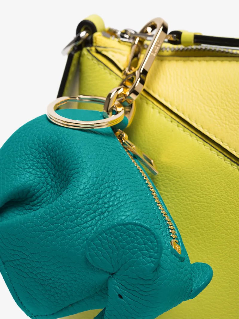 Loewe Green Elephant Leather Bag Charm On Browns Loewe Green Elephant Leather Bag Charm