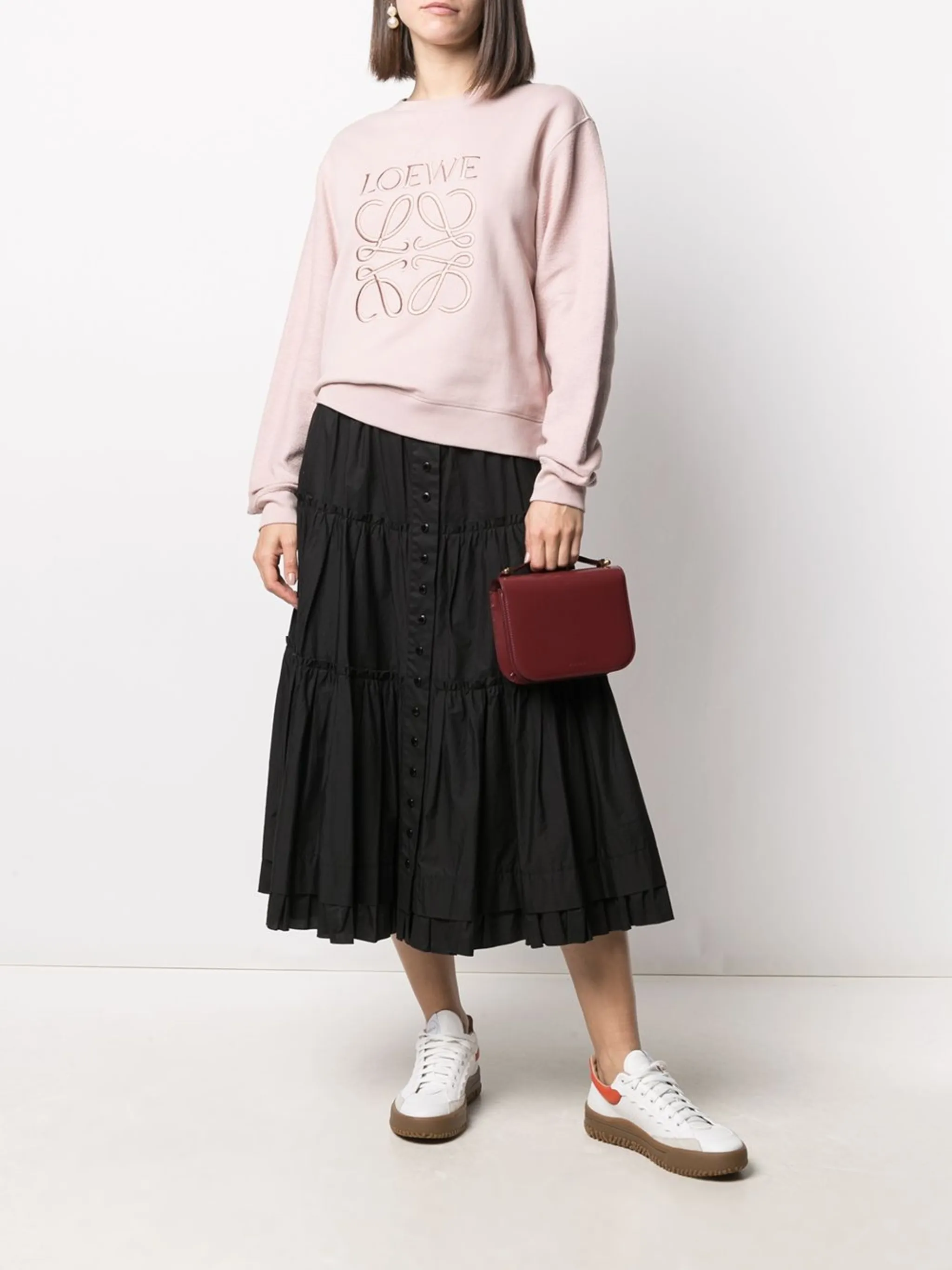 LOEWE logo-embroidered crew-neck sweatshirt | Eraldo.com WF