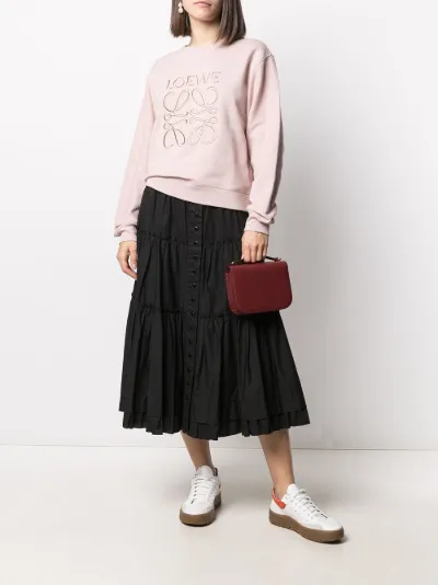 LOEWE logo-embroidered crew-neck sweatshirt | Eraldo.com WF LOEWE logo-embroidered crew-neck sweatshirt | Eraldo.com WF