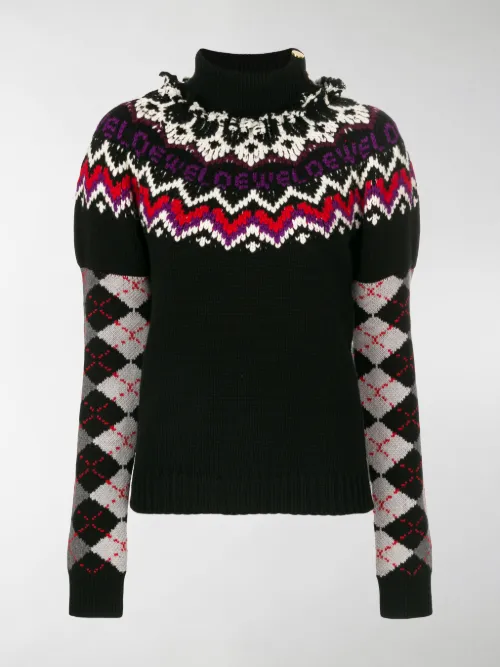 Loewe - Maglione con motivo a rombi
