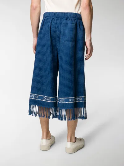LOEWE tassel-trimmed cropped trousers 