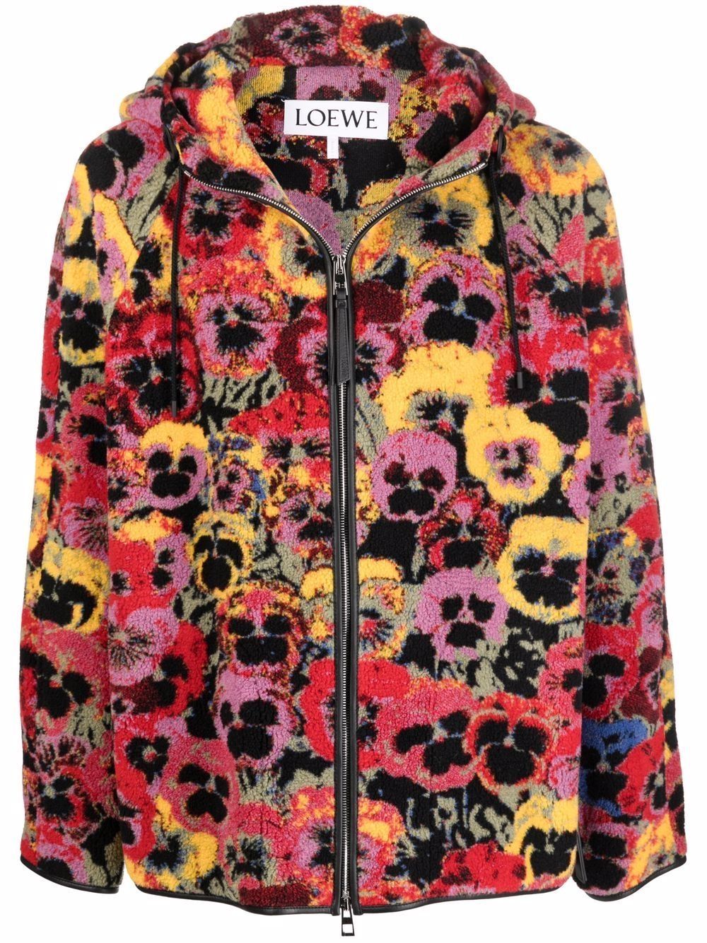 floral print fleece jacket