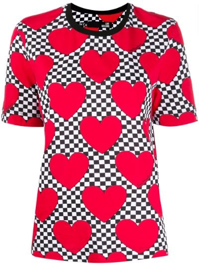 check heart print T-shirt | Love Moschino | Eraldo.com