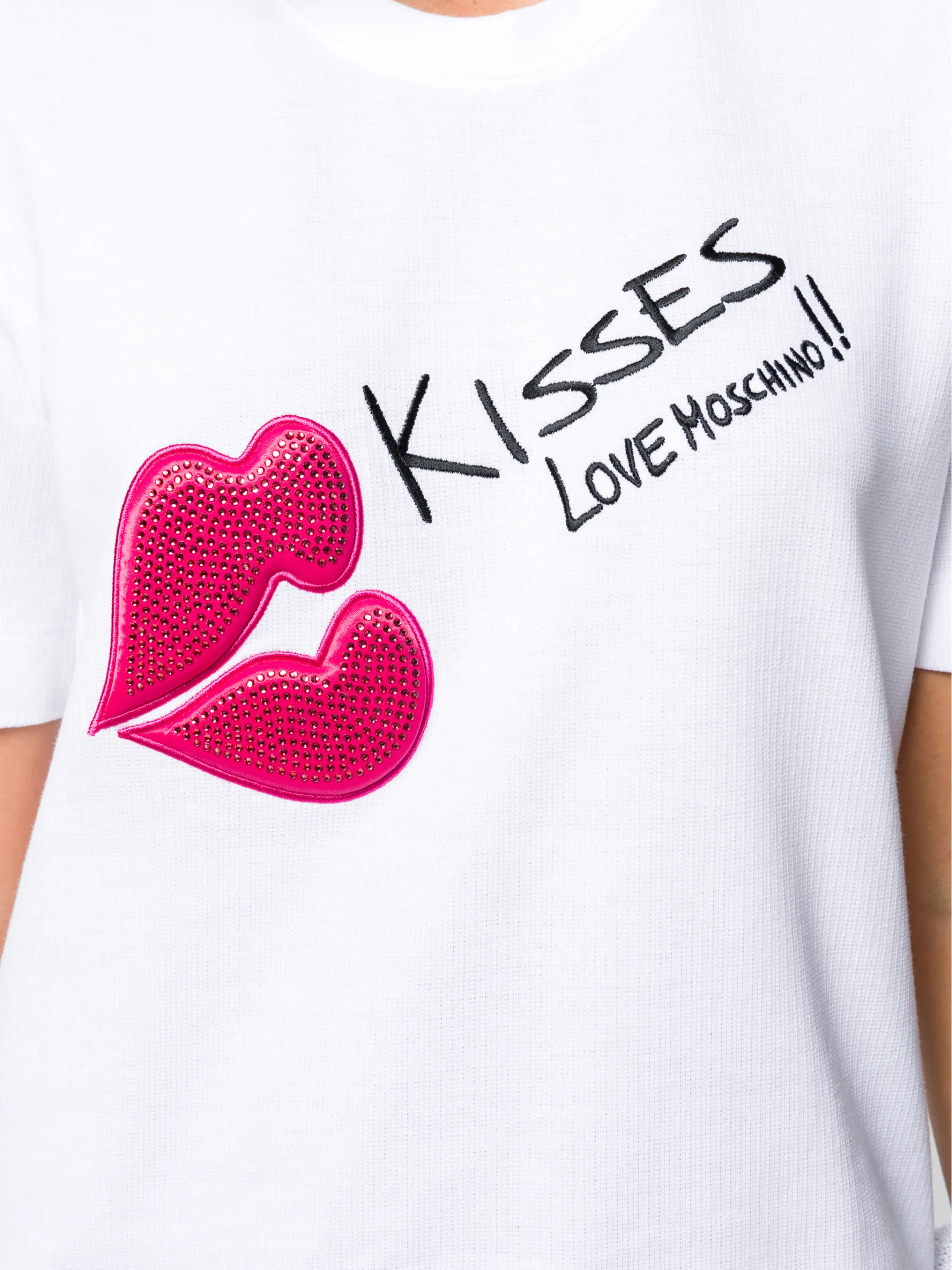 Love Moschino embellished kiss T-shirt | Eraldo.com FR