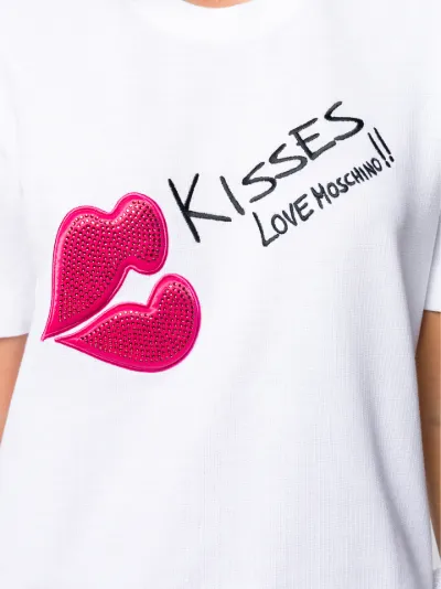 Love Moschino embellished kiss T-shirt | Eraldo.com FR