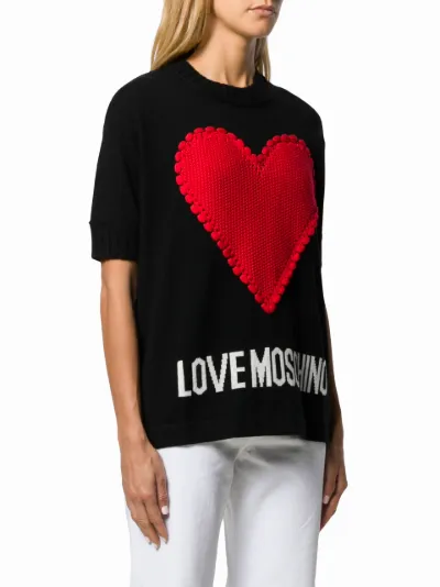 moschino heart jumper