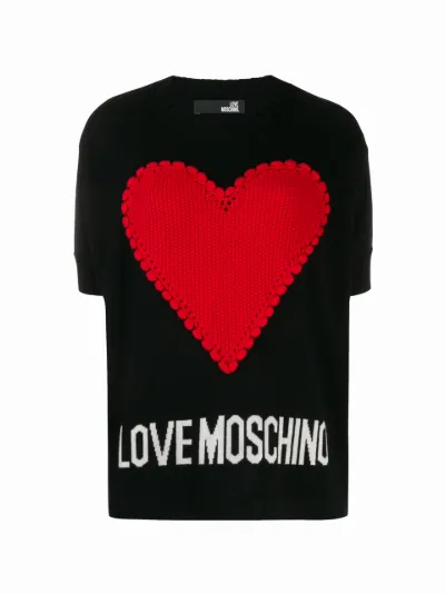 moschino heart jumper