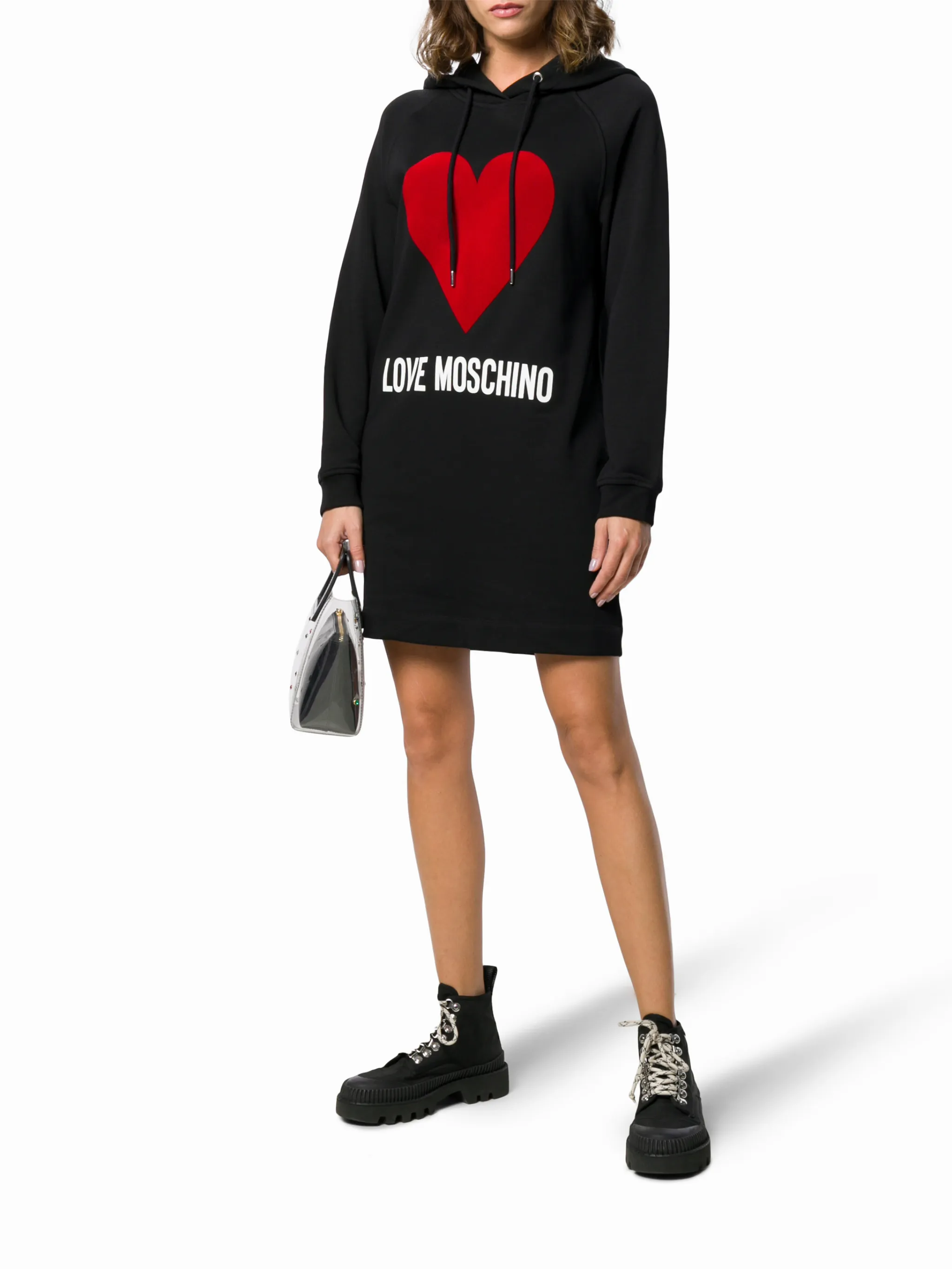 Love moschino black hoodie online