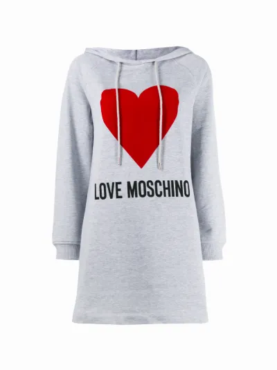 Love moschino grey hoodie hotsell